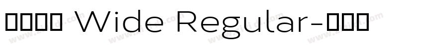 未來熒黑 Wide Regular字体转换